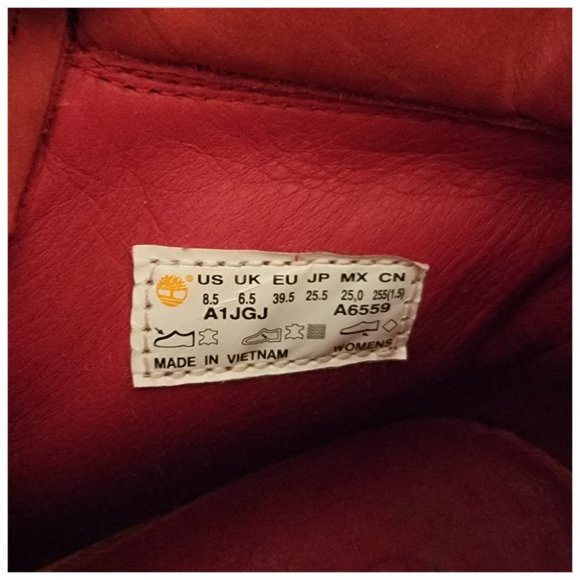 Timberland Premium Waterproof Lug Sole Boot, RUBY NUBUCK LEATHER,Size 8.5, NWOB - Picture 11 of 16